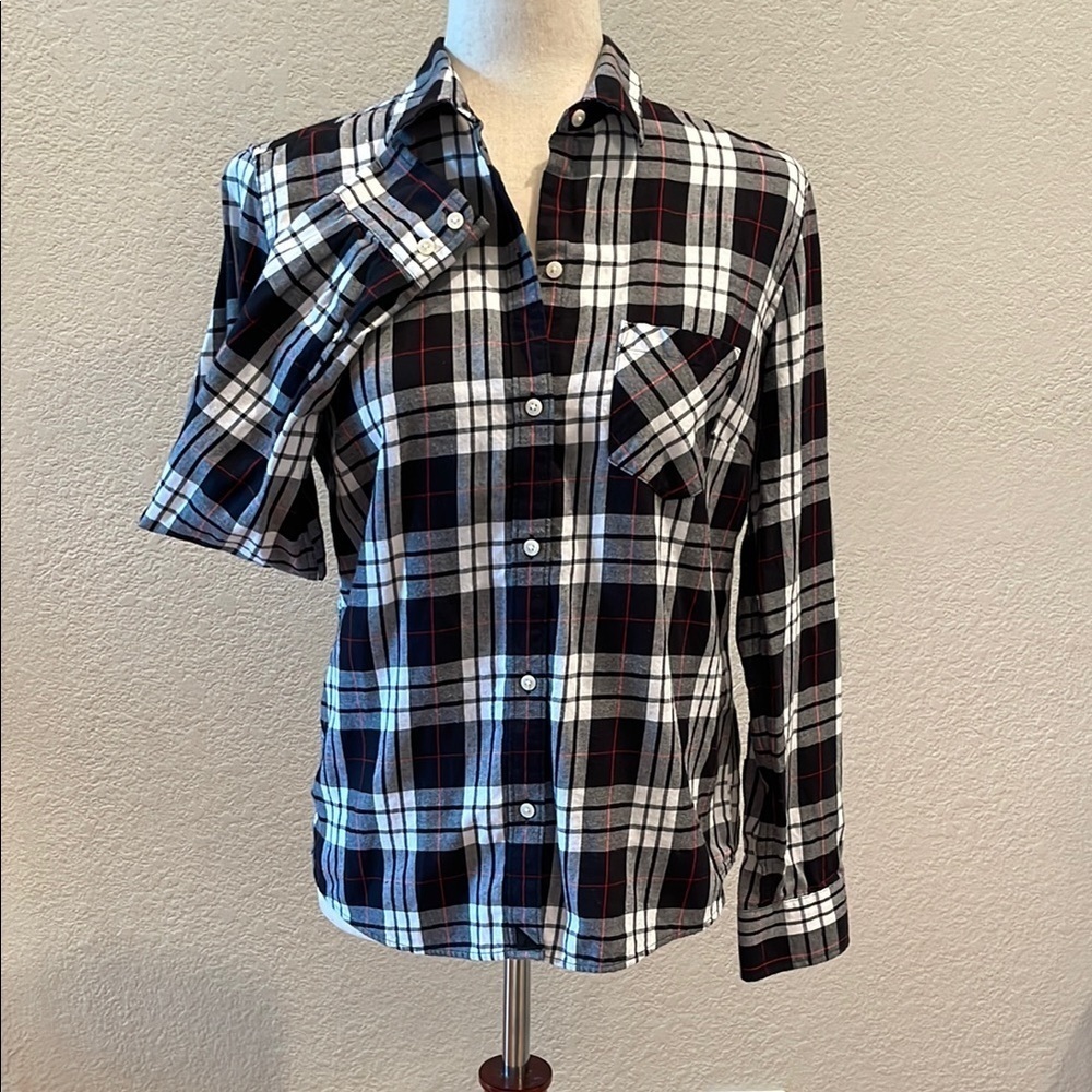 Women’s UNTUCKit Plaid Button-Down Shirt Sz 4/Med